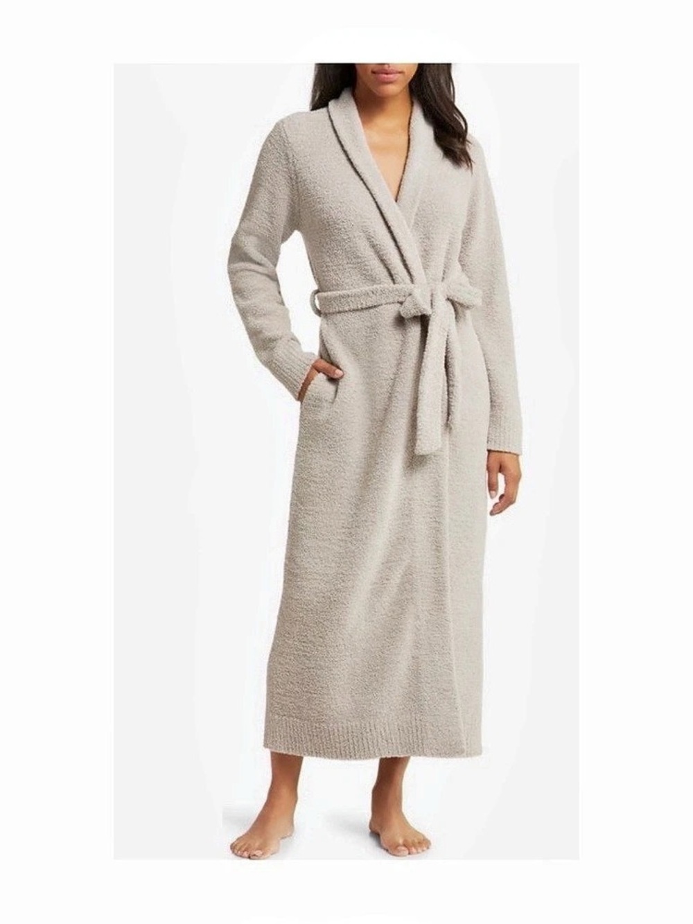 UGG Lenny II Knit Long Robe - Super Soft Loungewear - Oatmeal Size XS